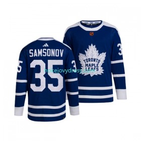 Pánské Hokejový Dres Toronto Maple Leafs ILYA SAMSONOV 35 Adidas 2022 Reverse Retro Modrý Authentic